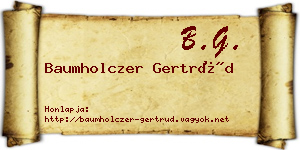 Baumholczer Gertrúd névjegykártya